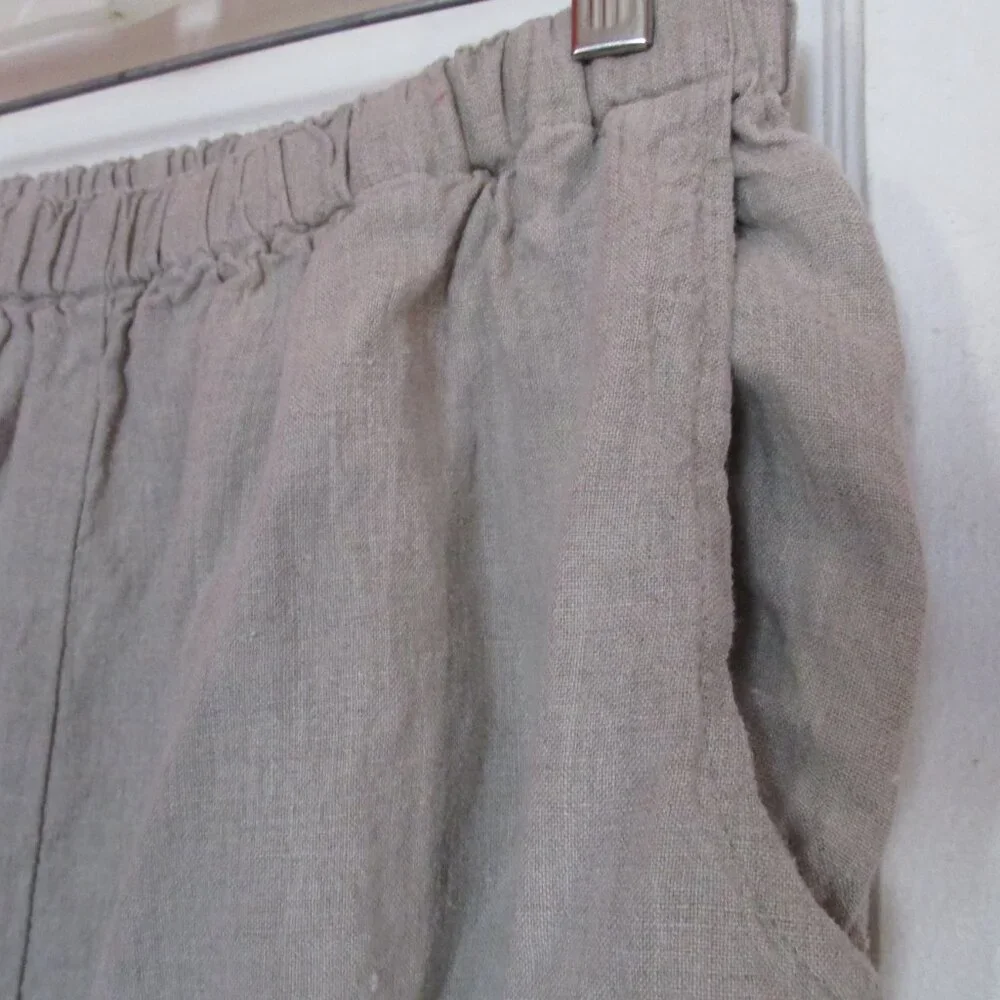 Flax by Jeanne Engelhart Linen Pull On Pants - Picture 2 of 3
